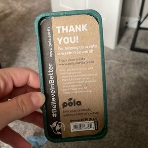 Pela clear with green iPhone 12 mini case